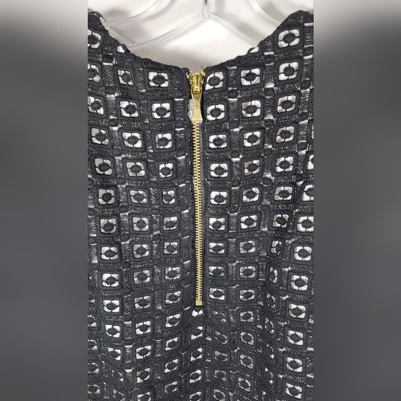 Kate Spade New York Guipure Lace Shift Dress Girl's Size 7 Black White - Picture 6 of 16